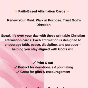 Purpose Affirmation Cards PDF